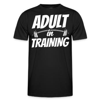 Adult In Education Adult Birthday - Men's Functional T-Shirt - black - Front - AI Model Male 178 dark (178cm)