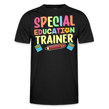 Formateur en éducation de l’enfance en difficulté Enseignant en éducation de l’enfance en difficulté - T-shirt sport Homme - noir - Devant - AI Model Male 178 dark (178cm)