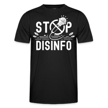 Disinfo Stop Press Freedom Press Law - Men's Functional T-Shirt - black - Front - AI Model Male 178 dark (178cm)