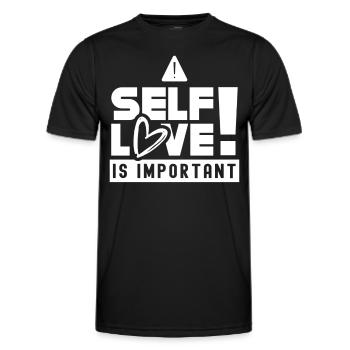 L’amour de soi est important doux L’amour de soi positif - T-shirt sport Homme - noir - Devant - AI Model Male 178 dark (178cm)