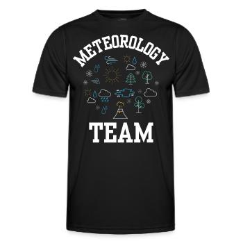 Team Meteorologie Meteorologe Wettervorhersage - Männer Funktions-T-Shirt - Schwarz - Vorne - AI Model Male 178 dark (178cm)