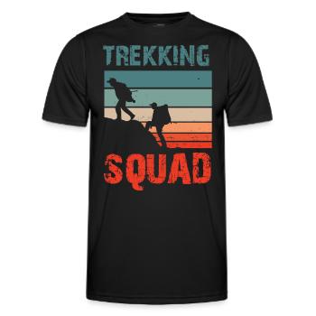 Équipe de trekking Randonneurs - T-shirt sport Homme - noir - Devant - AI Model Male 178 dark (178cm)