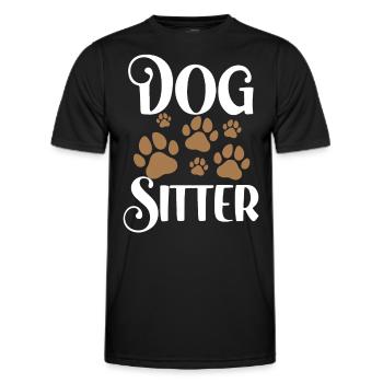 Dog Sitter Dog Sitting Dog Sitting - Men's Functional T-Shirt - black - Front - AI Model Male 178 dark (178cm)