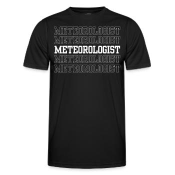 Meteorologe Beruf Wettervorhersage Meteorologie - Männer Funktions-T-Shirt - Schwarz - Vorne - AI Model Male 178 dark (178cm)