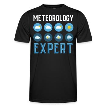 Meteorology Expert Weather Forecast Meteorologist - Men's Functional T-Shirt - black - Front - AI Model Male 178 dark (178cm)