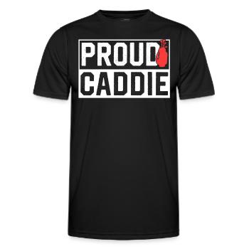Proud caddie profession golfing golf golfer - Men's Functional T-Shirt - black - Front - AI Model Male 178 dark (178cm)