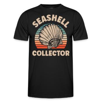 Shell Collector Shell Collector Shell Collecting - Men's Functional T-Shirt - black - Front - AI Model Male 178 dark (178cm)