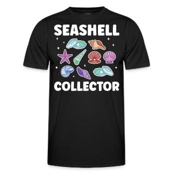 Shell collectors Mussel collectors collect mussels - Men's Functional T-Shirt - black - Front - AI Model Male 178 dark (178cm)