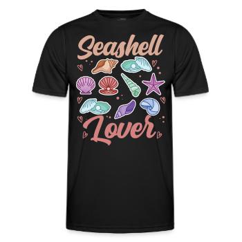 Shell Lover Shells Collecting Shell Collector - Men's Functional T-Shirt - black - Front - AI Model Male 178 dark (178cm)
