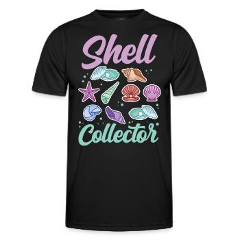 Shell collectors Mussel collectors collect mussels - Men's Functional T-Shirt - black - Front - AI Model Male 178 dark (178cm)