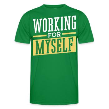 Für Mich Selbst Arbeiten Unternehmer Gründer CEO - Männer Funktions-T-Shirt - Kelly Green - Vorne - AI Model Male 178 dark (178cm)