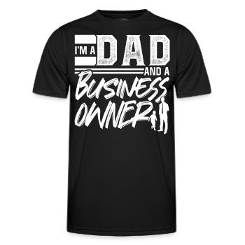 Ich Bin Ein Vater Und Ein Geschäftsinhaber CEO - Männer Funktions-T-Shirt - Schwarz - Vorne - AI Model Male 178 dark (178cm)