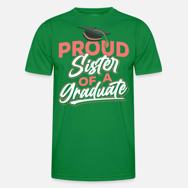 Stolze Schwester Eines Absolventen Absolvent Männer Funktions-T-Shirt
