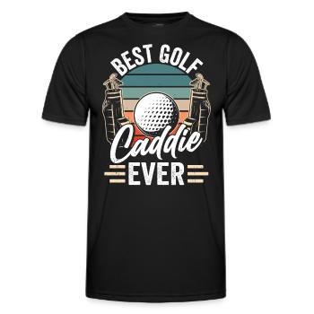 Best Golf Caddy Ever Golfer Golf - Men's Functional T-Shirt - black - Front - AI Model Male 178 dark (178cm)