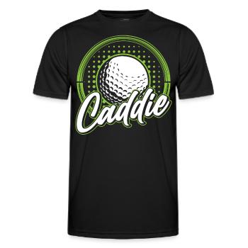 Caddie Golfer Golfen Golf Beruf - Männer Funktions-T-Shirt - Schwarz - Vorne - AI Model Male 178 dark (178cm)