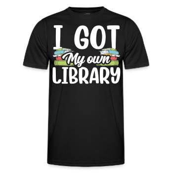 Ich Habe Meine Eigene Bibliothek Bibliothekar - Männer Funktions-T-Shirt - Schwarz - Vorne - AI Model Male 178 dark (178cm)