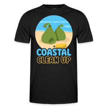 Coastal Cleanup Beach Beach Clean Up - Men's Functional T-Shirt - black - Front - AI Model Male 178 dark (178cm)
