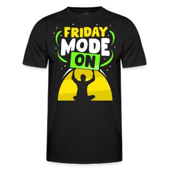 Mode vendredi Un vendredi sarcastique enfin - T-shirt sport Homme - noir - Devant - AI Model Male 178 dark (178cm)