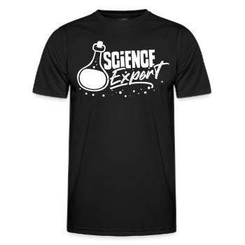 Scientific Expert Science Science - Men's Functional T-Shirt - black - Front - AI Model Male 178 dark (178cm)