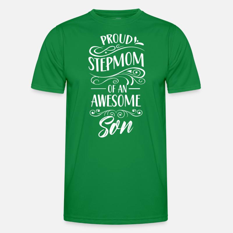 Stolze Stiefmutter Eines Großartigen Sohnes Kind Männer Funktions-T-Shirt