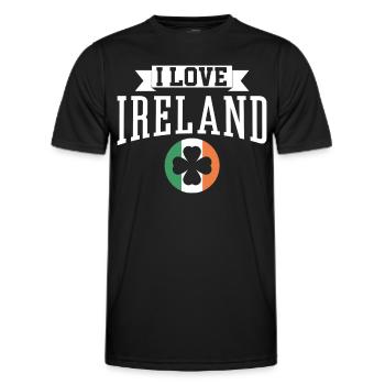 J’adore l’Irlande Saint-Patrick Irlandais irlandais - T-shirt sport Homme - noir - Devant - AI Model Male 178 dark (178cm)