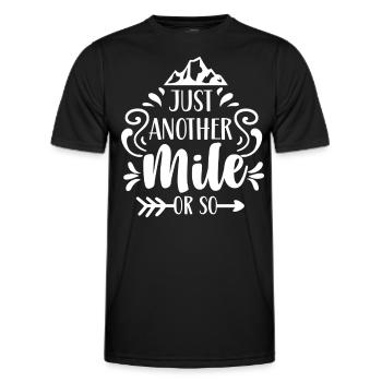 Seulement un mile ou plus randonnée un demi-mile - T-shirt sport Homme - noir - Devant - AI Model Male 178 dark (178cm)