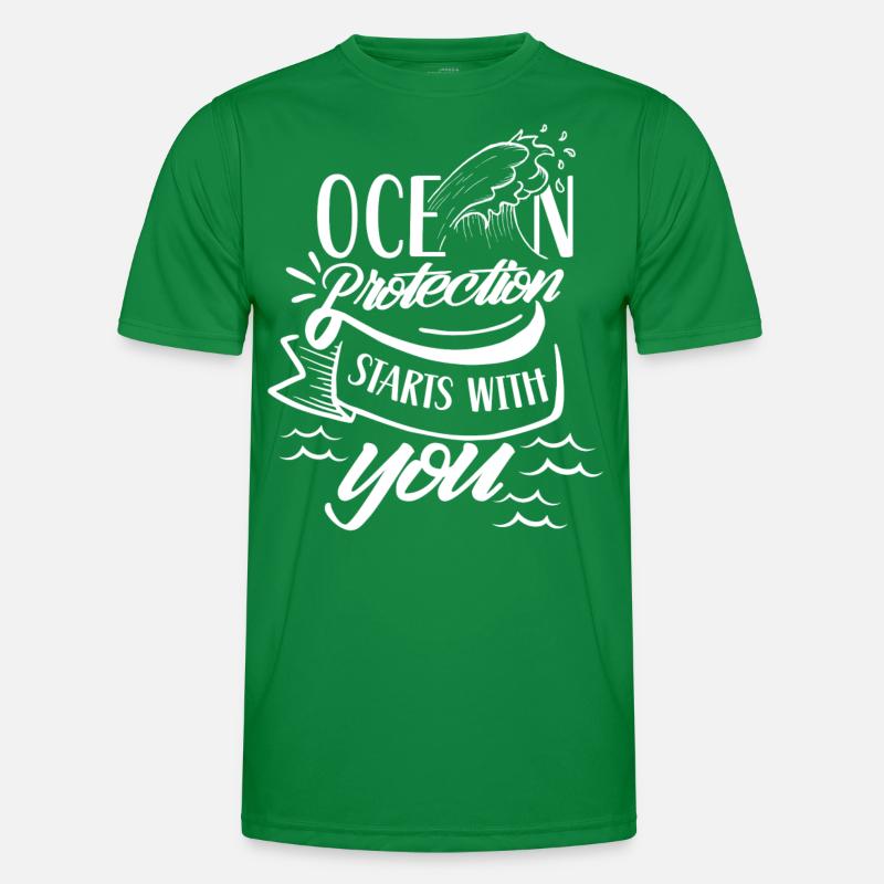 Der Schutz Der Meere Beginnt Bei Dir Meer See Männer Funktions-T-Shirt