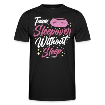 Soirée pyjama d’équipe sans sommeil Sweet Party Stay - T-shirt sport Homme - noir - Devant - AI Model Male 178 dark (178cm)
