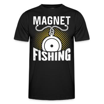 Magnet fishing Magnet - Men's Functional T-Shirt - black - Front - AI Model Male 178 dark (178cm)