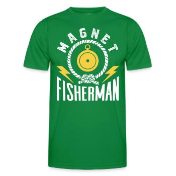 Magnetfischer Magnetfischen Magnet - Männer Funktions-T-Shirt - Kelly Green - Vorne - AI Model Male 178 dark (178cm)