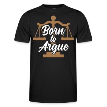 Né pour argumenter avocat - T-shirt sport Homme - noir - Devant - AI Model Male 178 dark (178cm)