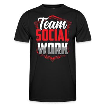 Social Work Team Social Work Social Workers - Men's Functional T-Shirt - black - Front - AI Model Male 178 dark (178cm)