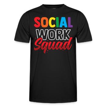 Social Work Team Social Worker Social Work - Men's Functional T-Shirt - black - Front - AI Model Male 178 dark (178cm)