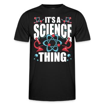 Est une chose scientifique scientifique - T-shirt sport Homme - noir - Devant - AI Model Male 178 dark (178cm)