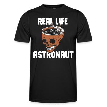 Real Life Astronaut Astronomy Space Rocket - Men's Functional T-Shirt - black - Front - AI Model Male 178 dark (178cm)