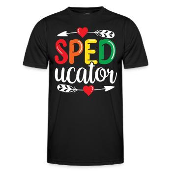 Sped-Ucator Profession Éducation spéciale Éducation spécialisée Éducation spéciale - T-shirt sport Homme - noir - Devant - AI Model Male 178 dark (178cm)
