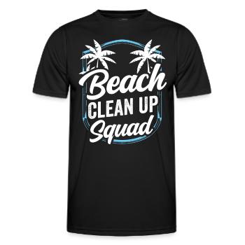 Beach Clean Up Squad Beach Cleaning Beach - Men's Functional T-Shirt - black - Front - AI Model Male 178 dark (178cm)