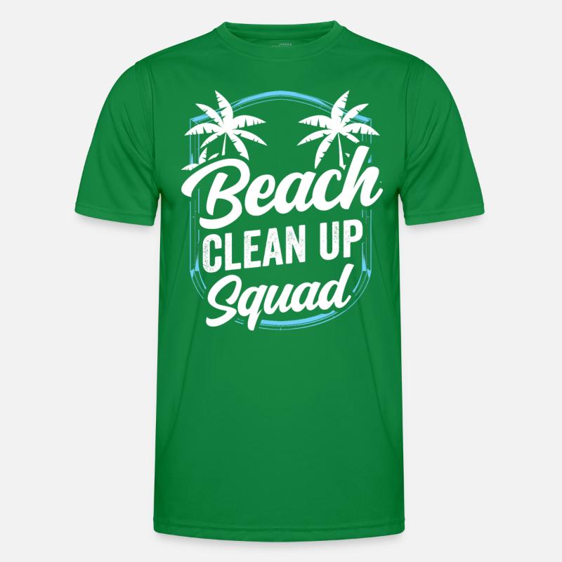 Beach Clean Up Squad Beach Cleaning Beach Men's Functional T-Shirt