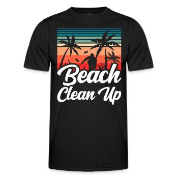 Beach Cleanup Beaches Beach Beach Clean Up - Men's Functional T-Shirt - black - Front - AI Model Male 178 dark (178cm)