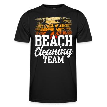 Beach Clean Up Team Beach Cleaning Beach - Men's Functional T-Shirt - black - Front - AI Model Male 178 dark (178cm)