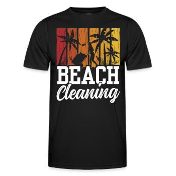 Beach Cleaning Beach Beaches Beach Clean Up - Men's Functional T-Shirt - black - Front - AI Model Male 178 dark (178cm)