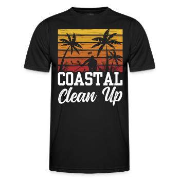 Coastal Cleanup Beach Clean Up Beach - Men's Functional T-Shirt - black - Front - AI Model Male 178 dark (178cm)