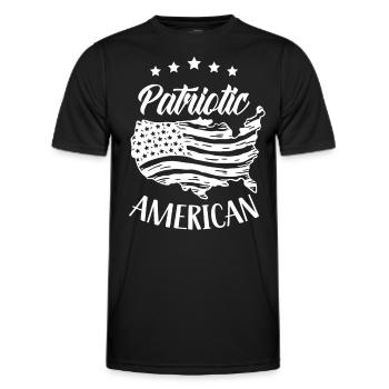 Patriotic American Patriotic Patriot US - Men's Functional T-Shirt - black - Front - AI Model Male 178 dark (178cm)