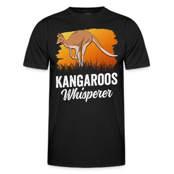 Kangourou Chuchoteur Kangourou Kangourou Animal - T-shirt sport Homme - noir - Devant - AI Model Male 178 dark (178cm)