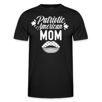 Patriotic American Mother USA Patriot US - Men's Functional T-Shirt - black - Front - AI Model Male 178 dark (178cm)