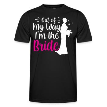 Aus Dem Weg Ich Bin Die Braut Hochzeit Bräute - Männer Funktions-T-Shirt - Schwarz - Vorne - AI Model Male 178 dark (178cm)