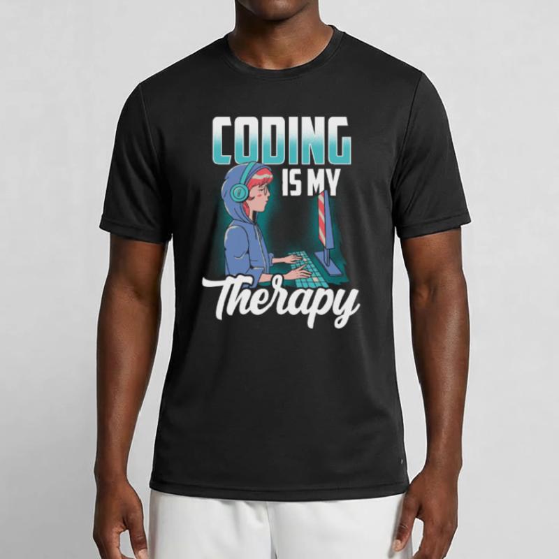 Programming is my therapy coder coding code Men's Functional T-Shirt