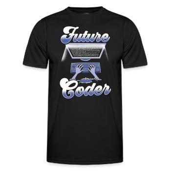 Zukünftiger Coder Code Programmierer Coding - Männer Funktions-T-Shirt - Schwarz - Vorne - AI Model Male 178 dark (178cm)