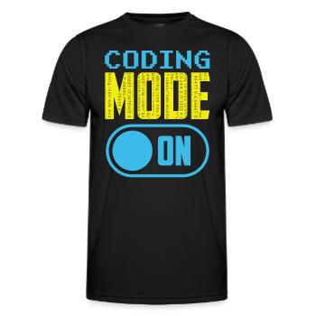 Programmiermodus Ein Coding Coder Programmierer - Männer Funktions-T-Shirt - Schwarz - Vorne - AI Model Male 178 dark (178cm)