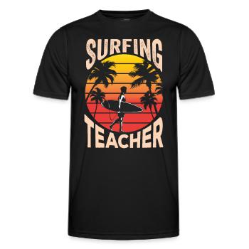 Moniteur de surf planche de surf surf surfer - T-shirt sport Homme - noir - Devant - AI Model Male 178 dark (178cm)
